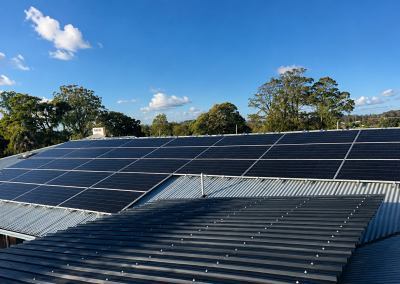 Residential rooftop solar panel installation, daytime